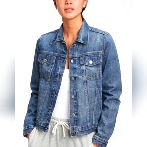Gap Women's 1969 Icon Denim Jean Trucker Jacket  Saddle Blue Small S